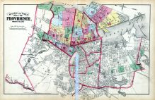 Index Map, Providence 1875 Vol 1 Wards 1 - 2 - 3  East Providence